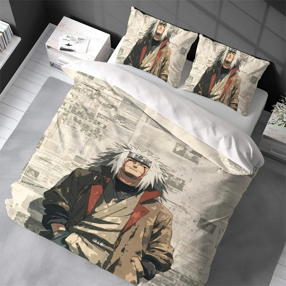 N-NARUTOS C-Cool Duvet Cover Set Home Style Bedding Soft Laundry Cotton Bed 3 Piece Set Student Dormitory Gift