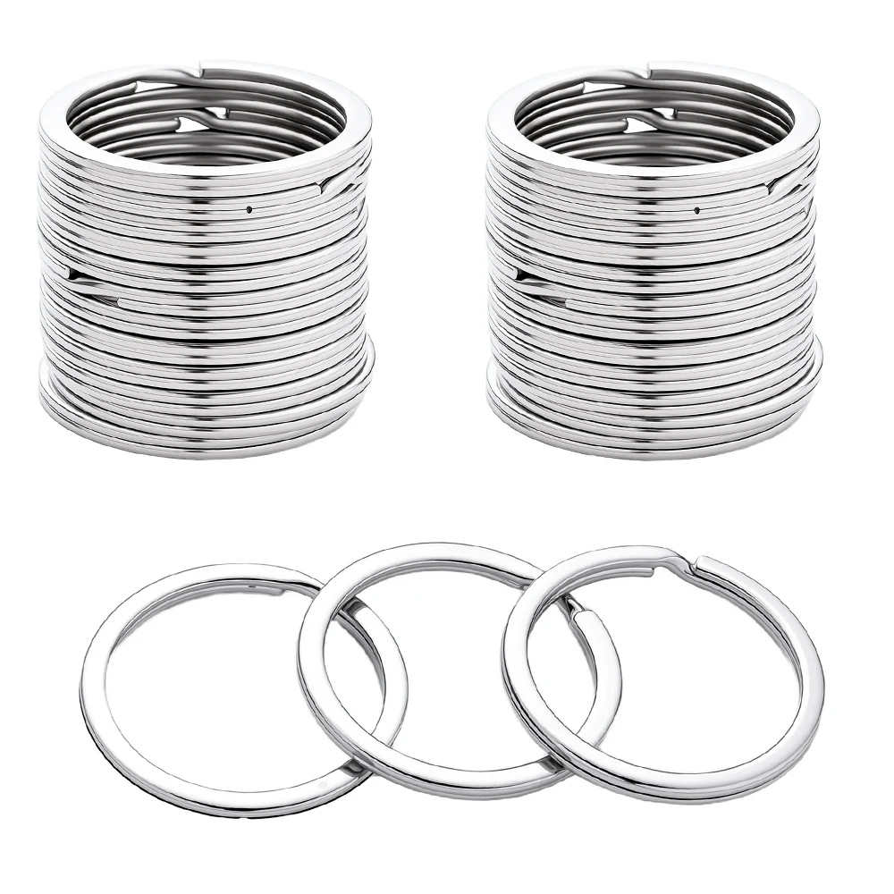 20 Stück Legierungs-Schlüsselanhänger 15-35mm Biegeringe Metallhakenringe für Schlüsselanhänger-Herstellung Handgemachte Schmuckherstellungszubehör – Detail 1