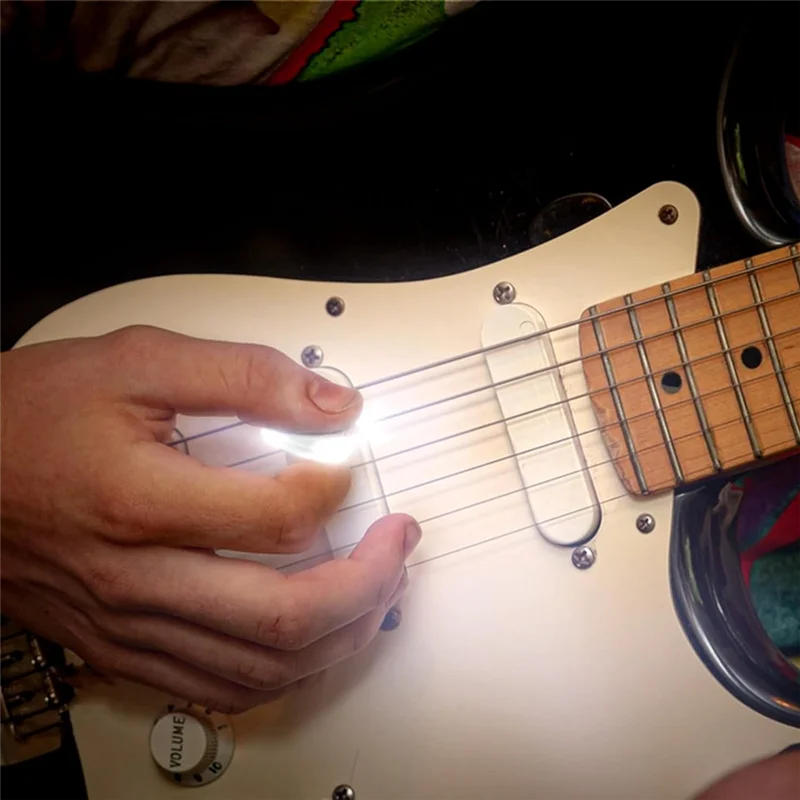 

3 шт. светодиодный медиатор для бас-гитары с подсветкой, светящийся медиатор с подсветкой, белый пластик для электрогитары укулеле-AT20