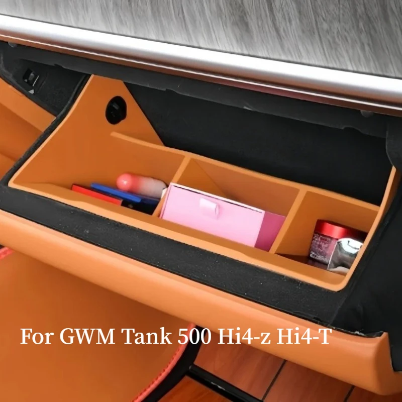 Co-pilot Glove Box Storage Organizer Divider Design For GWM Tank 500 Hi4-z Hi4-T Car Interior Modification Upgrade Parts