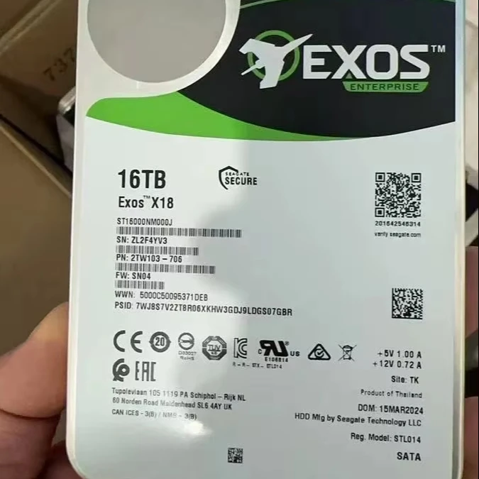 ST18000NM000J  Exos X18 10T 12T 14T 16T 18TB HDD 7200RPM 256MB 3.5