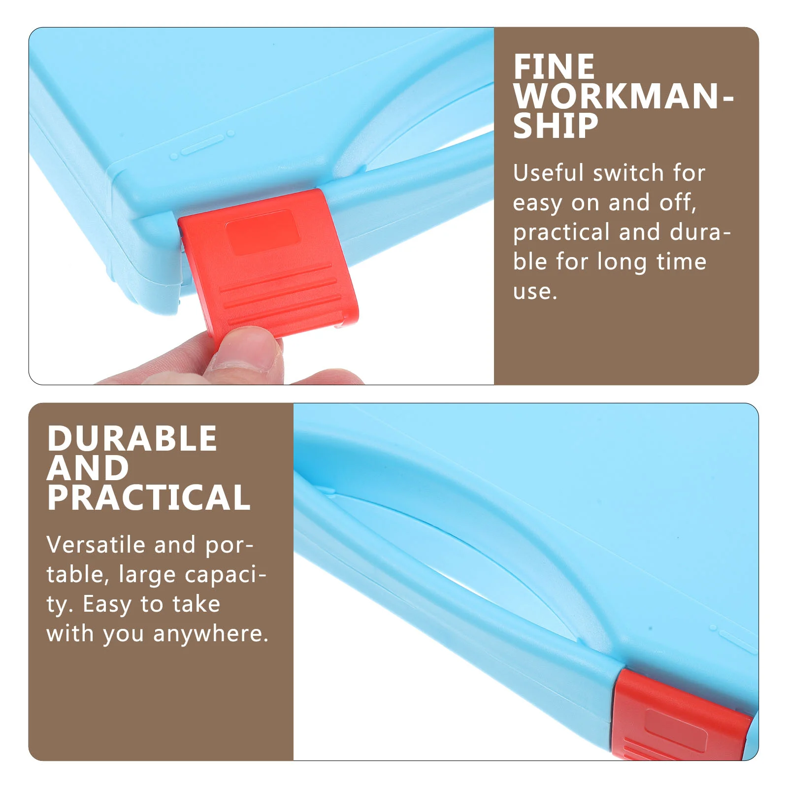 낙하 방지 소형 플라스틱 케이스, 휴대용 도구 보관함, 전문 헤비 듀티 도구 상자