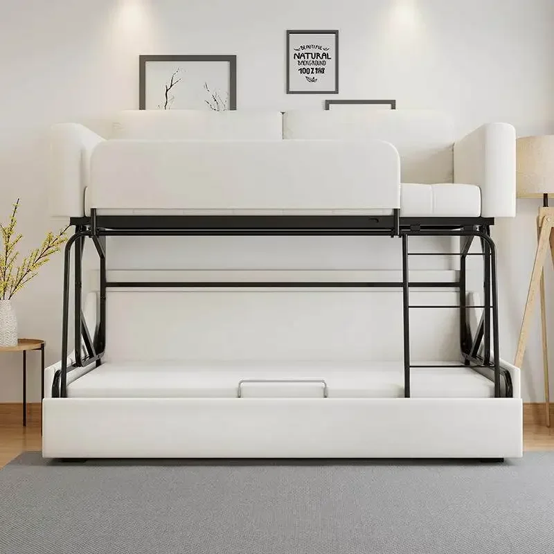 Sofa Folding Bunk Bunk Bed Small Apartment Living Room Multifunctional Dual-purpose Fabric Sofa Bed Upper And Lower BedsN20