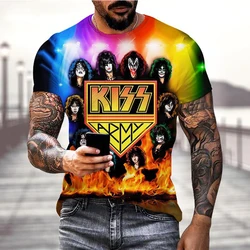 Rock Band T Shirts Kiss 3D Print Men Woman Fashion Cool T-shirt Short Sleeve Hip Hop Streetwear Harajuku Kids Tops Tees Clothing