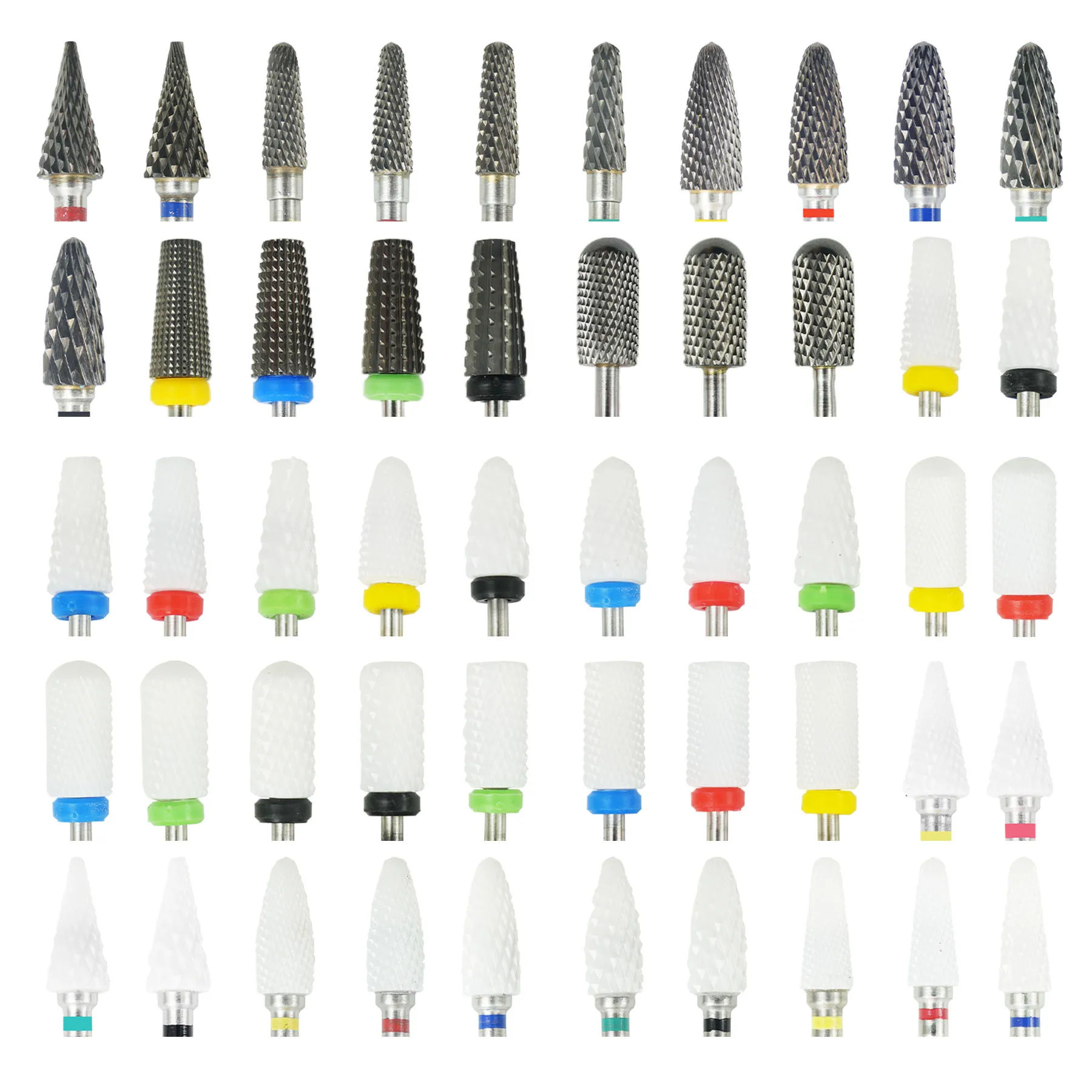 Foret à ongles en carbure de tungstène, 1 pièce, fraise rotative, coupe-ongles, perceuse électrique pour outils de manucure et de pédicure