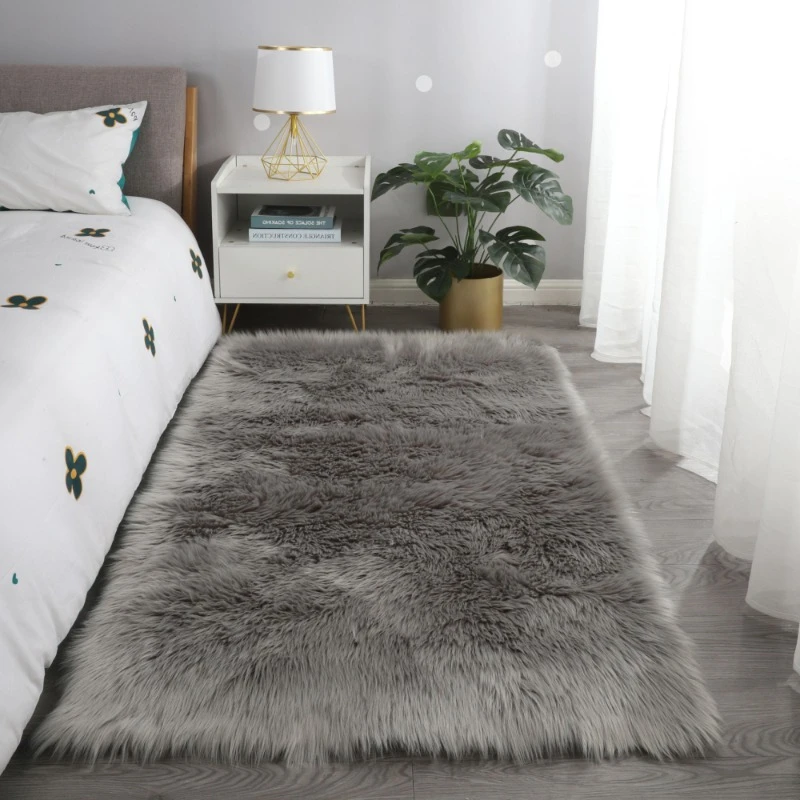 

Fluffy Luxury Bedroom Rugs Living Room Aesthetic Kitchen Floor Mats Welcome Washable Household Items Bedroom Room Decoration