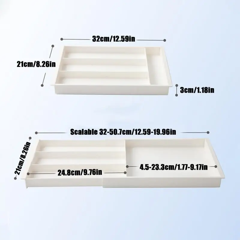 Expandable Drawer Organizer 5 Compartments Cutlery Drawer Storage Organizer Drawer Divider for Kitchen Home Office