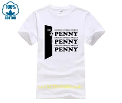 Print The BIG BANG Theory penny sheldon's knock tee shirt fashion casual t shirts short sleeve mens T shirt men Hispter Tops
