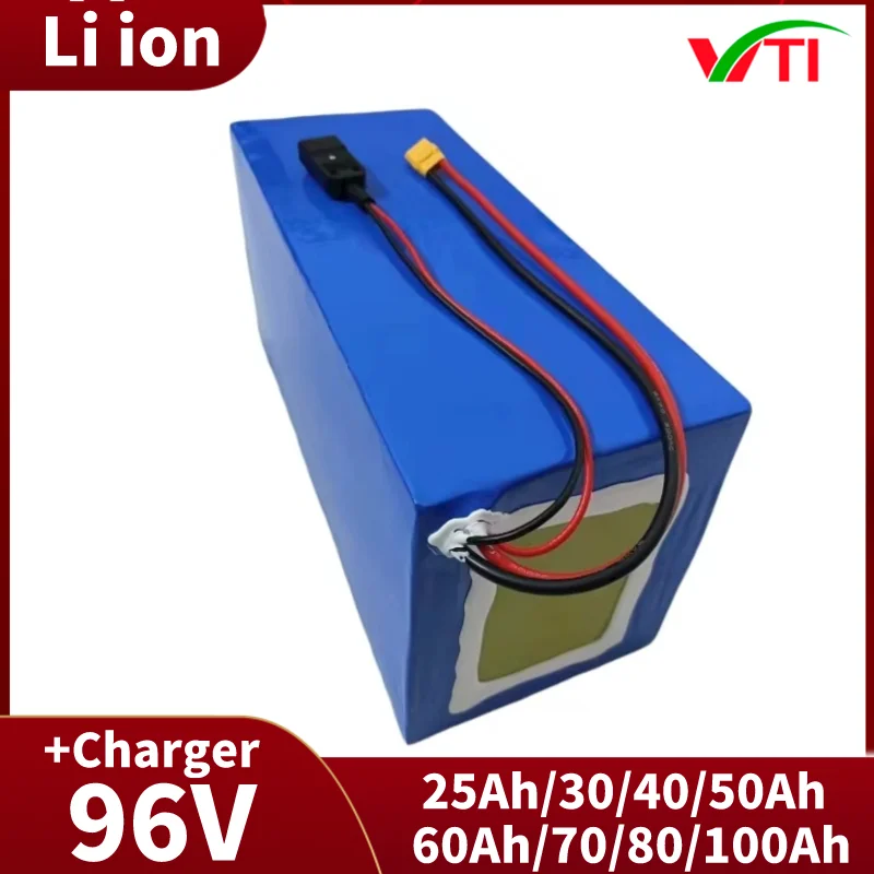 

Vti 50Ah 96v 80Ah 100Ah 30Ah 40Ah lithium ion battery BMS for 5000w motor robot scooter motorcycle AGV + Charger