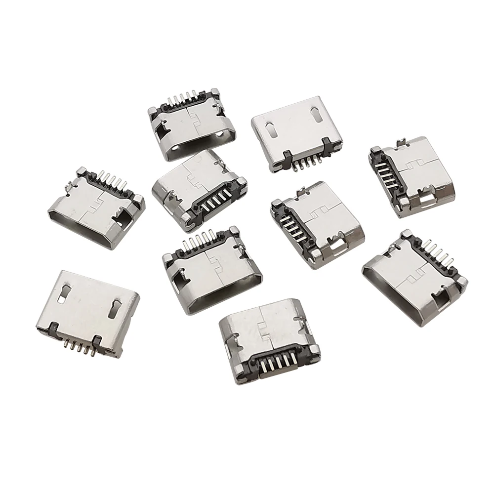 20/50Pcs SMD Micro USB 5 Pin 5.9mm 5 Pin Connectors For Mobile Phone Female Charging Port Jack Tail Sockect Plug Terminals