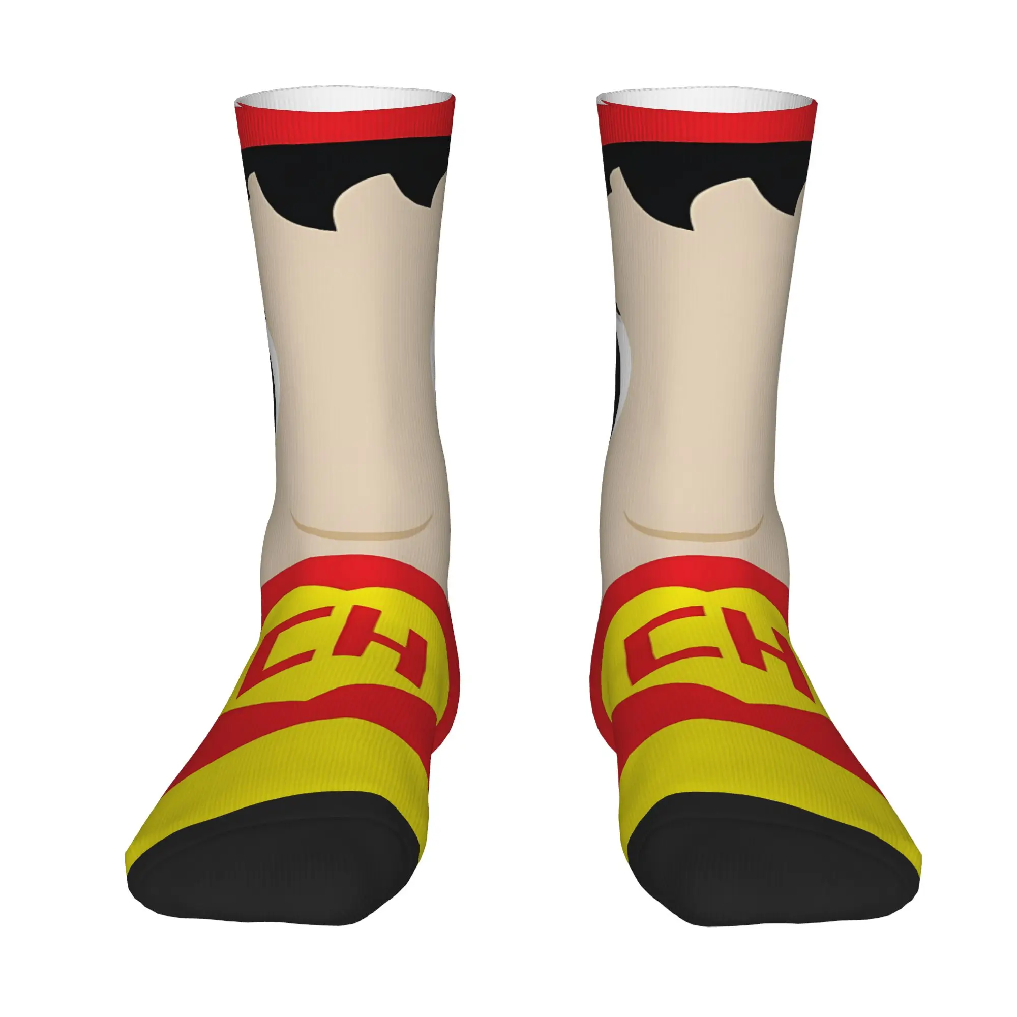1 Pair Happy Funny Men's compression Sock The Red Suit of Hope Vintage Harajuku Chapolin Colorado CH Hip Hop Crew Crazy Sock