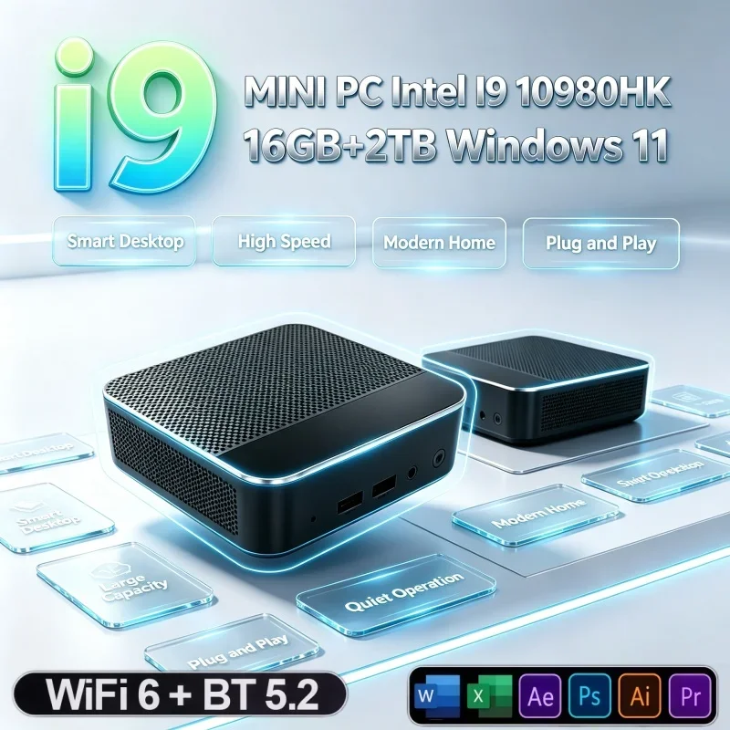 2026年型-コンパクトミニpc-intel-i9-10980hk-windows-11搭載-16gb-ram-2tb-ssd-4k-hdmi出力-wifi6-bt52-ミニホスト-普段使い向け