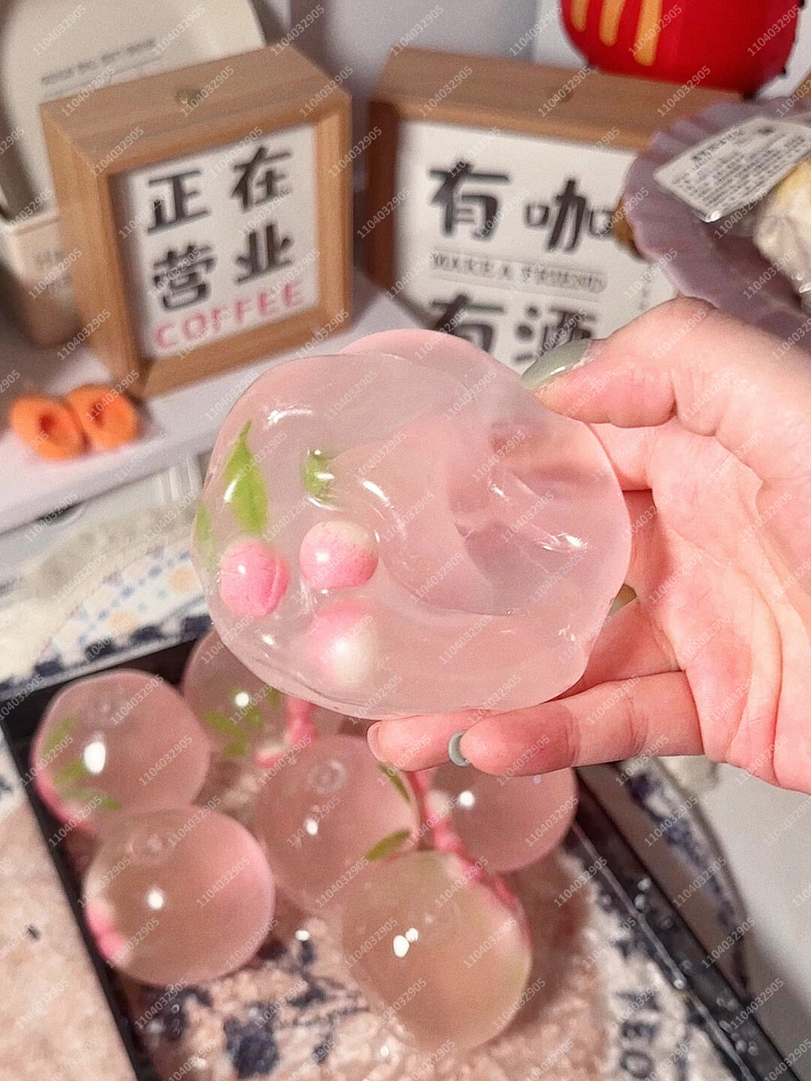 Fruit Sorbet Coconut Oil Stress Ball Squishy Toy Buttery Smooth Fruit Mochi Squeeze Ball ASMR Anti Stress Fidget Toys for Adults