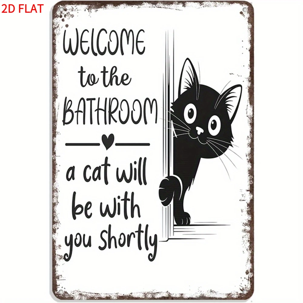 2026--Fun Bathroom Decor Vintage Wooden Sign 
