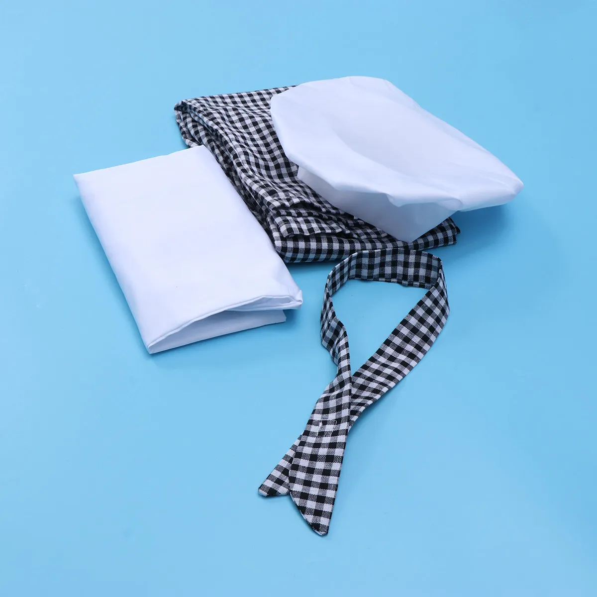 1Set Kids Chef Role Play Costume Includes Chef Coat Hat Trousers Gingham Design Realistic Accessories for Children Ages 3-
