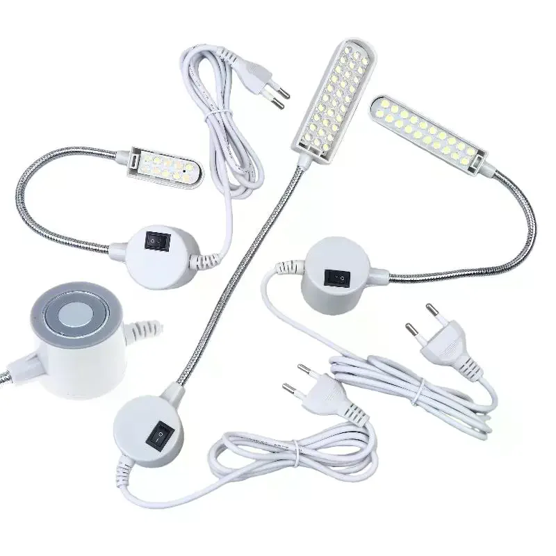 1Pcs AC220V EU/US Standard Sewing Machine Magnet LED Light DIY Bedhead Reading Lamp 10/20/30/40 LED Beads Sewing Machine Light
