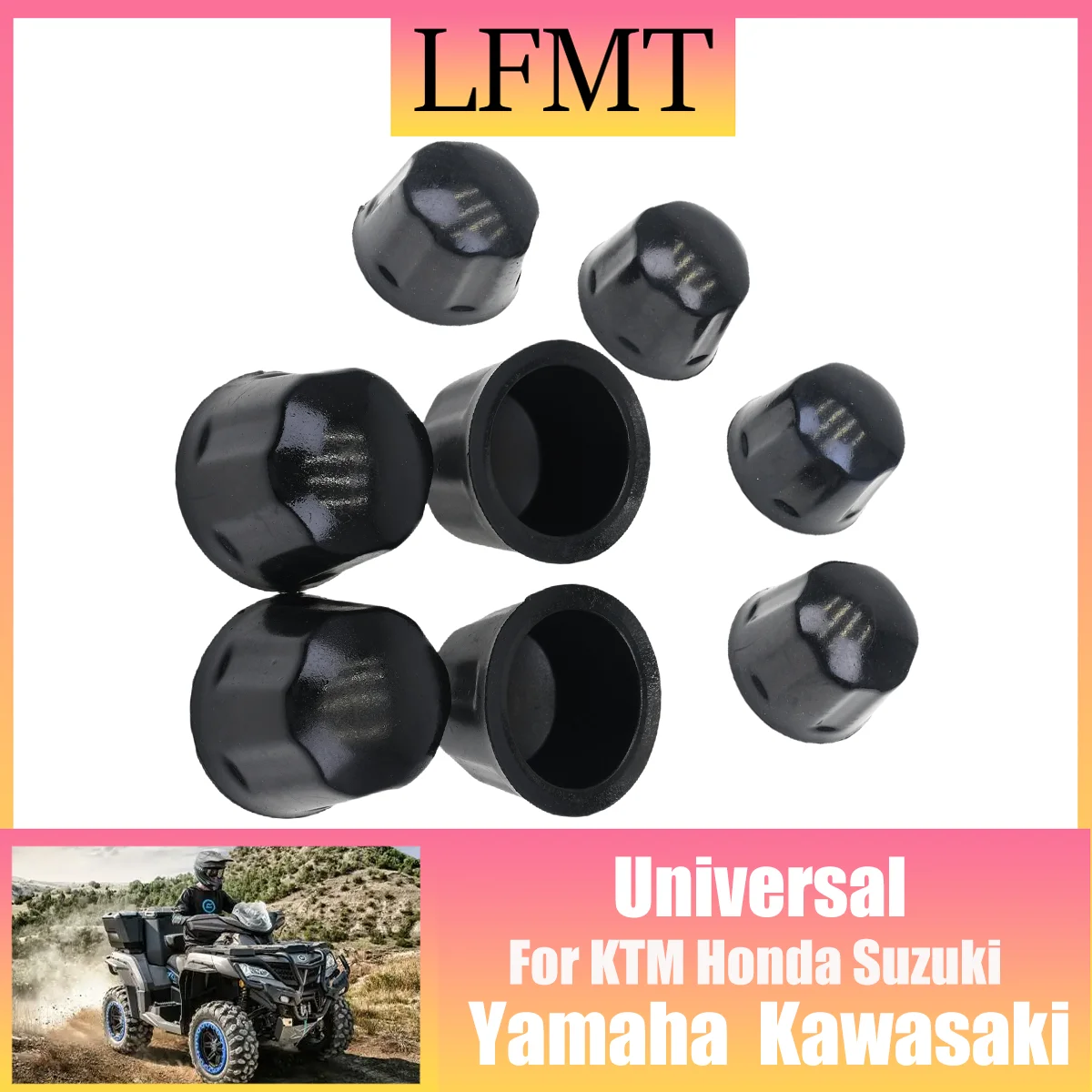 

Rubber ATV Dust Cover Nuts for 50cc 70cc 110cc 125cc Quad Bike Go Kart ATV Accessories Dust Protector