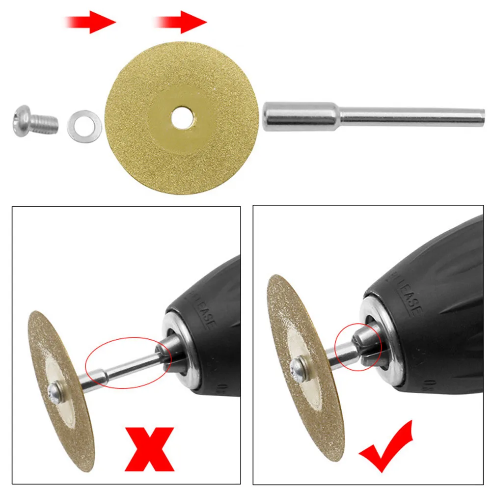 Supplies Equipment Replacement Cutting Wheels Saw Disc Spindle Shaft Cutter Diamond Gold Polishing Rotary Tool