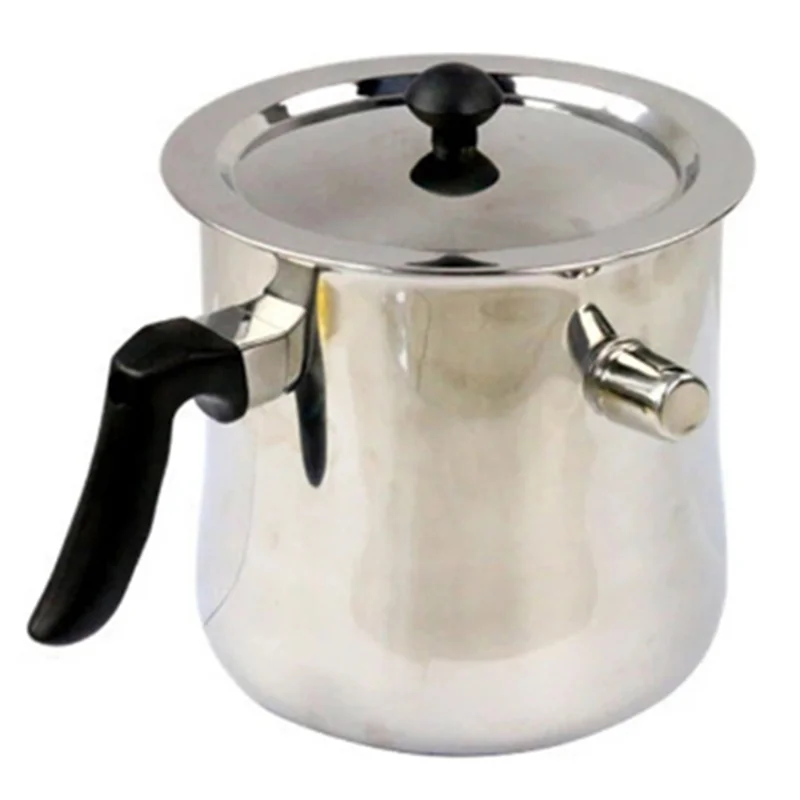 HLZS-Intermediate Interlayer Water Injection Stainless Steel Pot Thermal Conductivity Household Hot Coffee Boiling Milk Pot