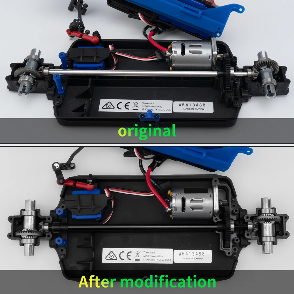 YEAHRUN عمود المحرك الرئيسي للمركز المعدني لـ Traxxas Latrax Desert Prerunner 1/18 RC ملحقات أجزاء ترقية السيارة