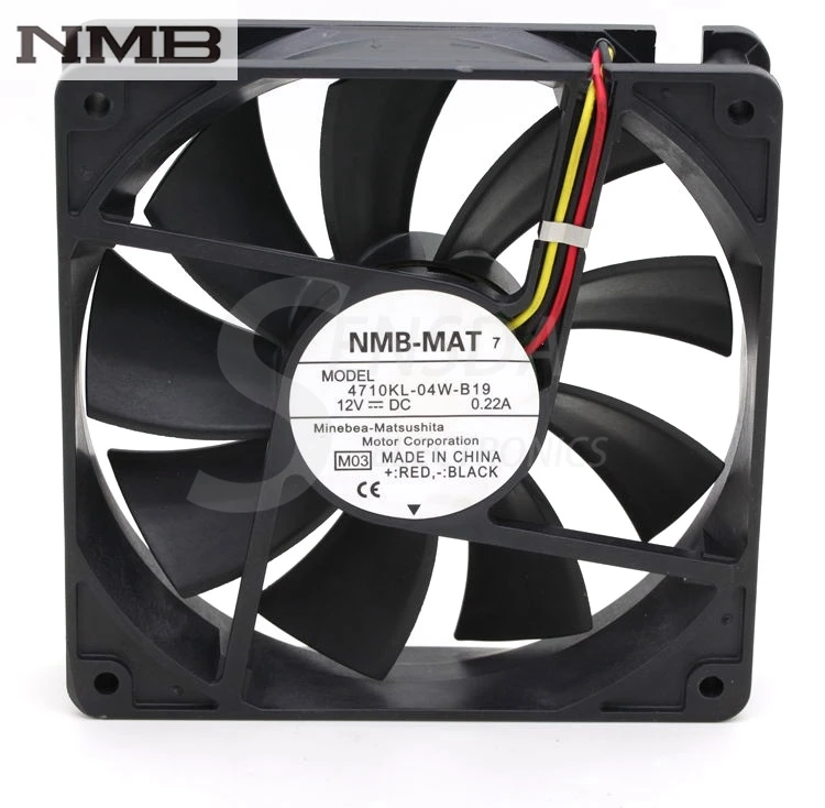 Для NMB 4710KL-04W-B19 12V 0.16A 12 см 120 мм 12025 компьютерный процессор инвертор чехол для сервера охлаждение шасси вентилятора