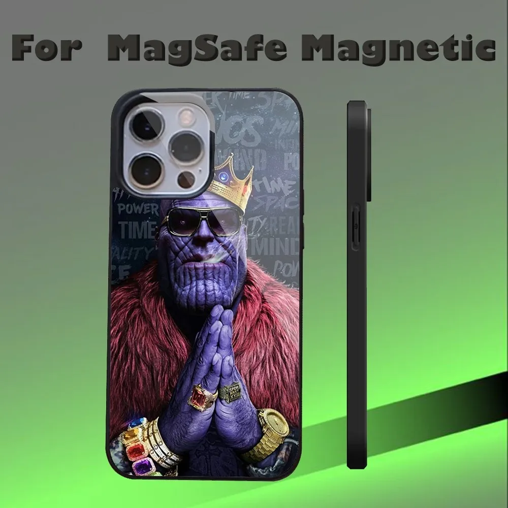 M-Marvel T-Thanos Phone Case For IPhone 16 15 14 13 Pro Max 11 12 Mini Alex Mirror For Magsafe Wireless Charging Cover