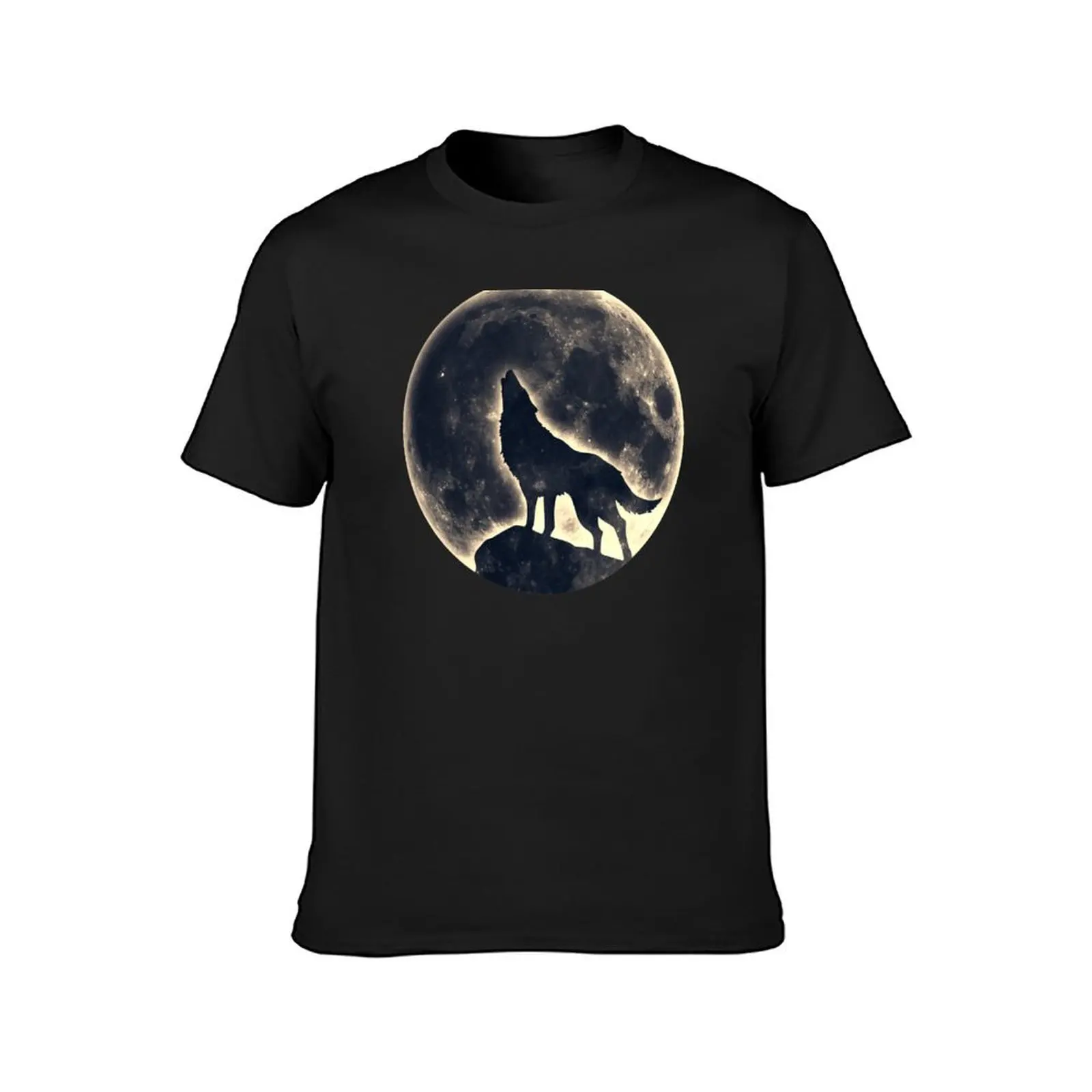 Wolf, moon, fantasy, wild, dog, wolves T-Shirt animal prinfor boys customs designer t shirt men