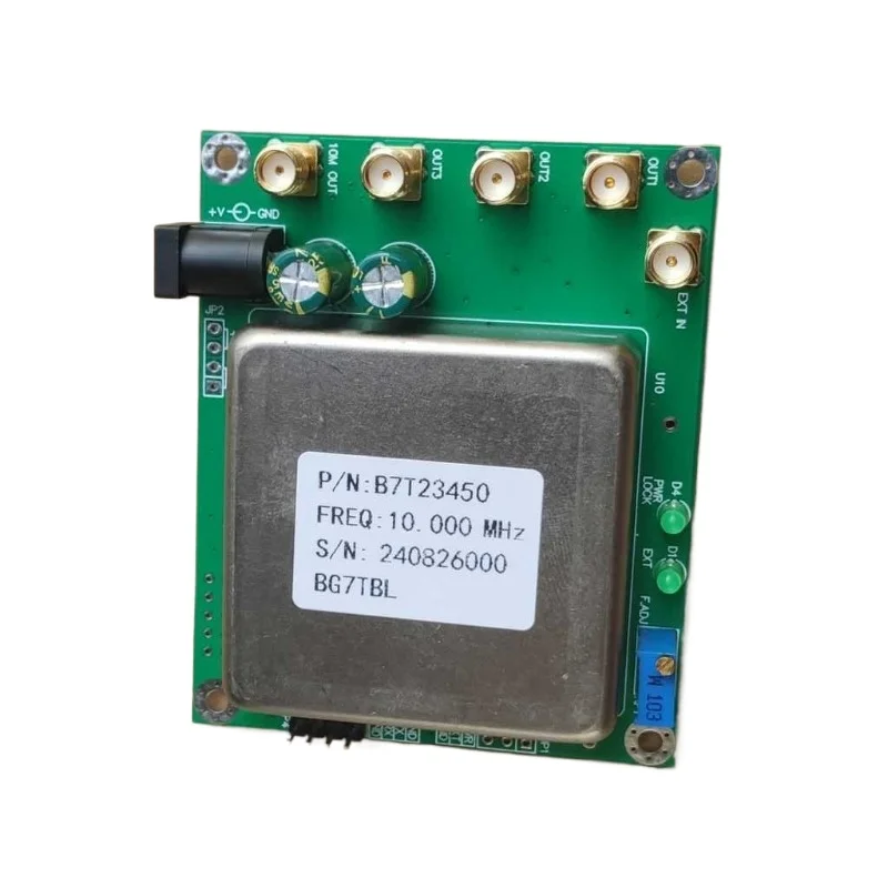 OCXO-ADJ-B 3-Channel Adjustable OCXO Board Stable and High Precision 51x51 Large Crystal Oscillator with SMA Connector