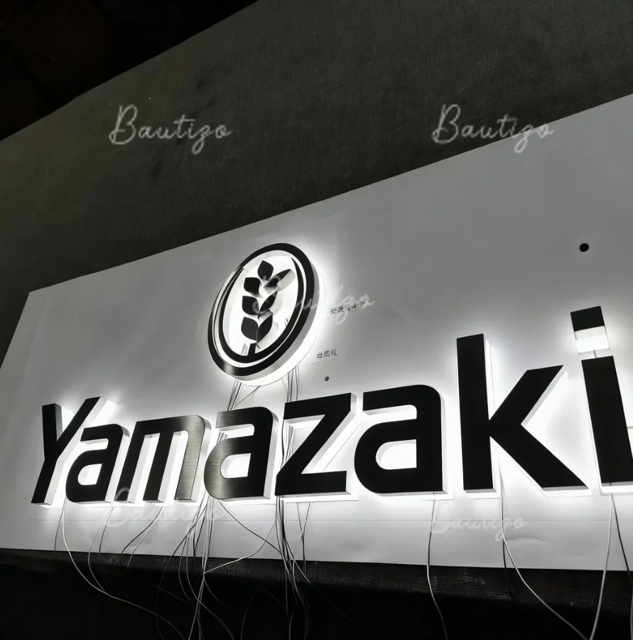 Custom 3D Metal Logo Letter Light Signage Business Illuminated Backlit Outdoor LED Signboard Large Letter Sign Front Lit Signage