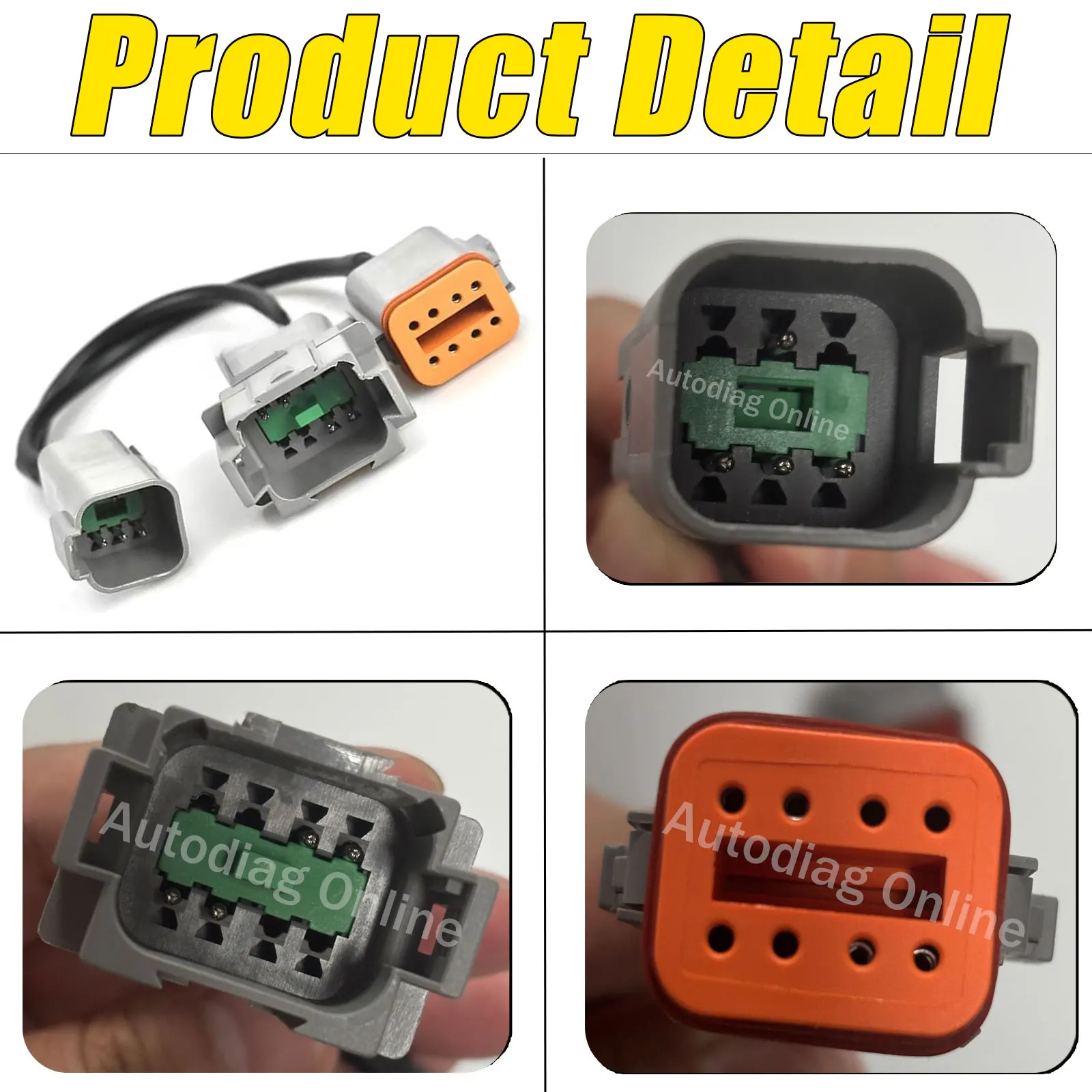 6-Pin auf OBD2-Adapter Marine-Motor-Diagnosestecker für Volvo Vocom Vodia Scanner-Tool für Vodia 5 LKW Industriekabel – Detail 3