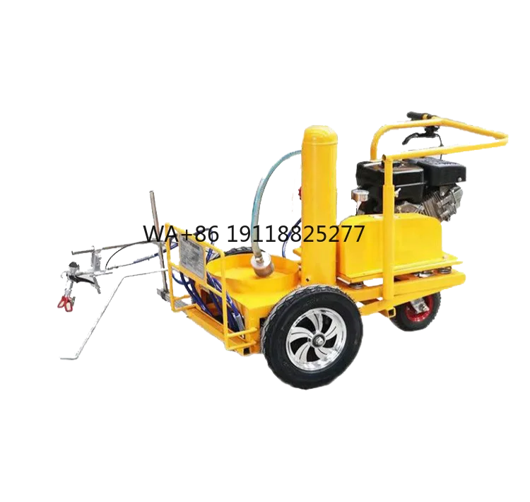 

Road Skid Strip Drawing Line Parking Space Cold Jet Scribing Machine Double Cold Spray Marking Machine