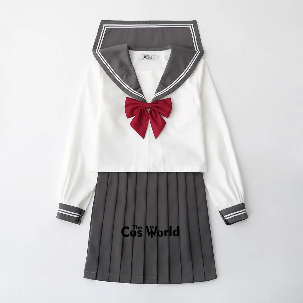 Costume de marin japonais Preppy pour fille, hauts à manches longues, jupes, uniforme scolaire JK de base, vêtements pour élèves