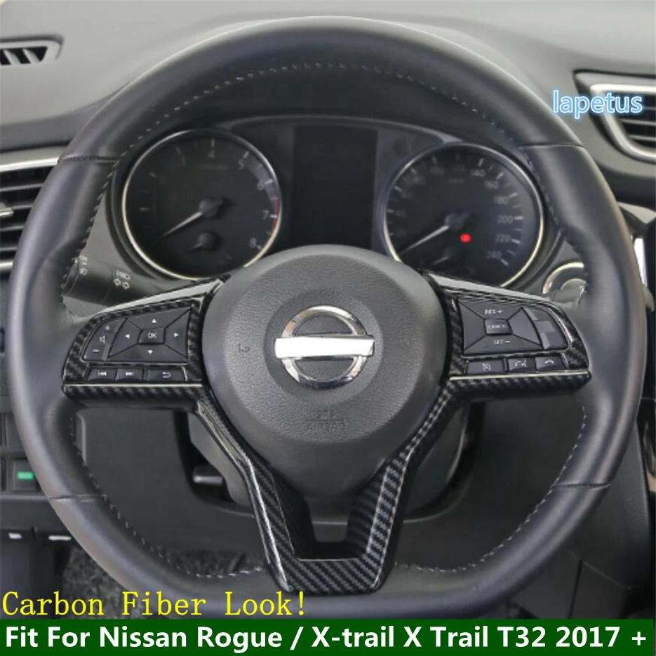 

ABS Carbon Fiber Style Steering Wheel Button Cover Trim Fit For Nissan Rogue / X-trail X Trail T32 2017 - 2020 Car Accessories