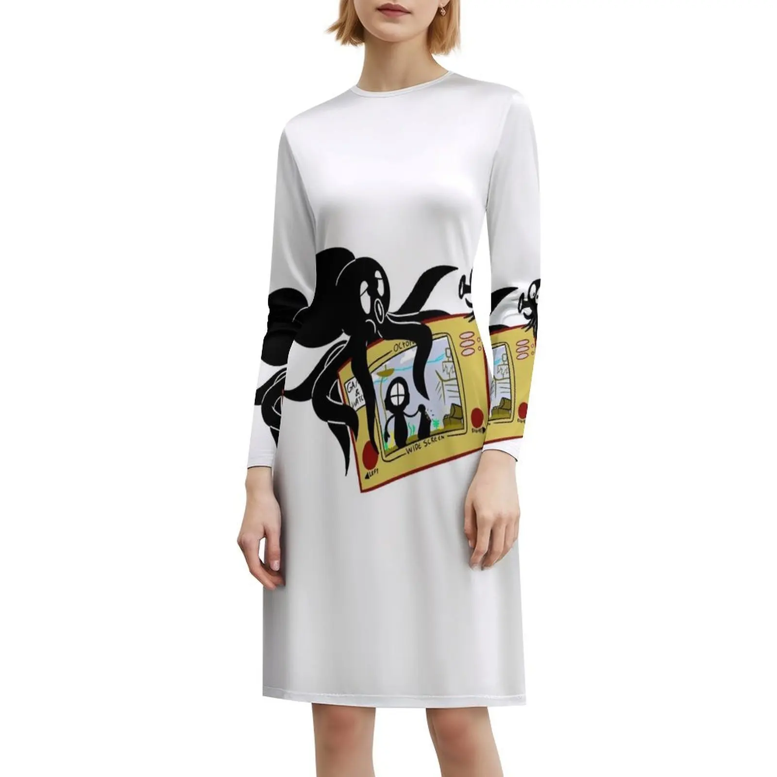 فستان بوهيمي عتيق من الأخطبوط بأكمام منتفخة أو خيارات بدون أكمام للنساء لعبة فستان وساعة لعبة ساعة السيد لعبة وحفلات