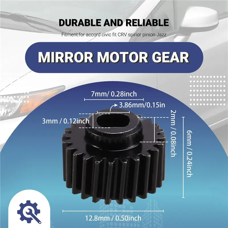 24T Teeth Car Rearview Mirror Reversing Electric Folding Motor Gear For Honda Accord Civic Fit CRV Spirior Pinion Jazz-A99D