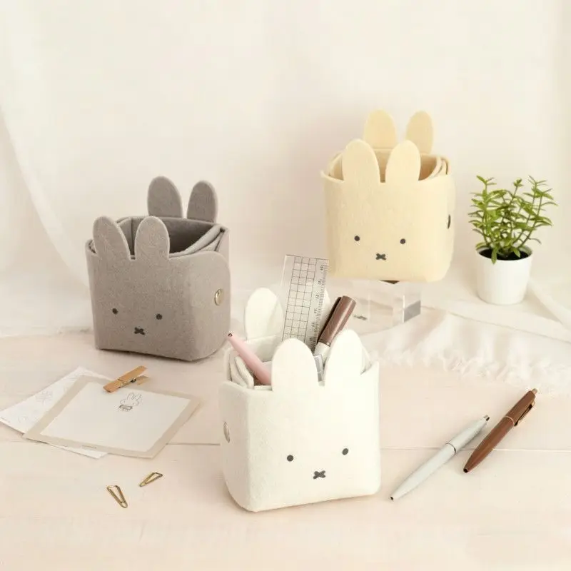 Cartoon Kawaii New Style Pen Holder Large Capacity Student Stationery Creativity Good Looks Makeup Brush Storage Desktop Miffy