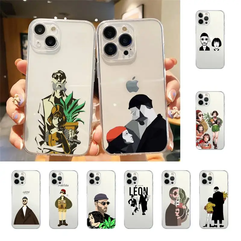 Movie Killer Leon And Mathilda Uncle Girl Phone Case For Iphone 7 8 Plus X Xr Xs 11 12 13 Se2020 Mini Mobile Iphones 14 Pro Max