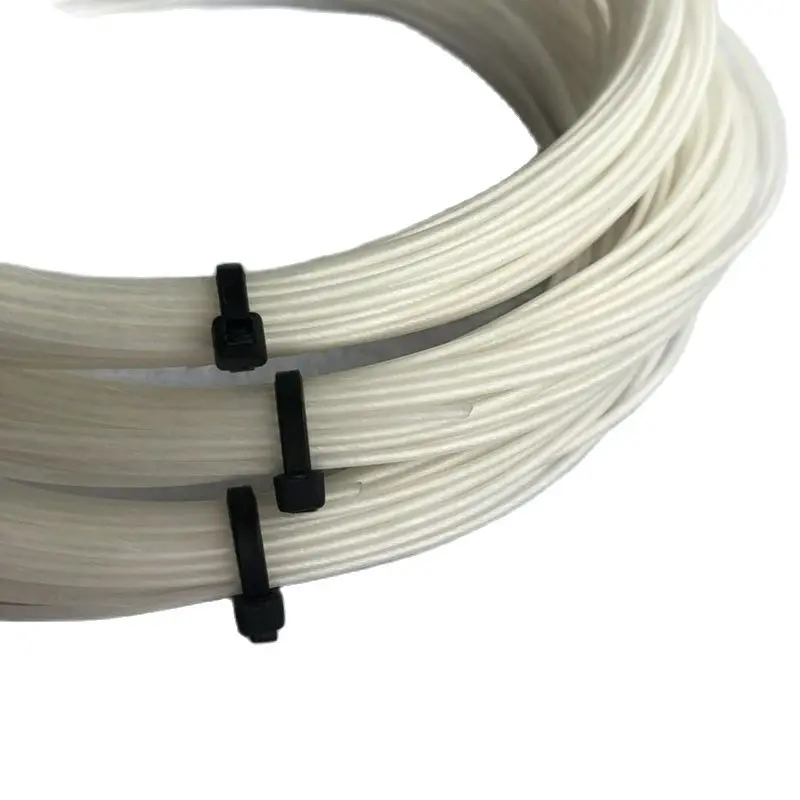 

1 pc 12M White color tennis string soft feeling 1.30mm tennis rackets string elastic training durable tennis