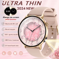 For Huawei Xiaomi New 1.32-inch AMOLED Smart Watch Ultra-thin Women Watch Heart Rate Health Bluetooth Call Waterproof Smartwatch