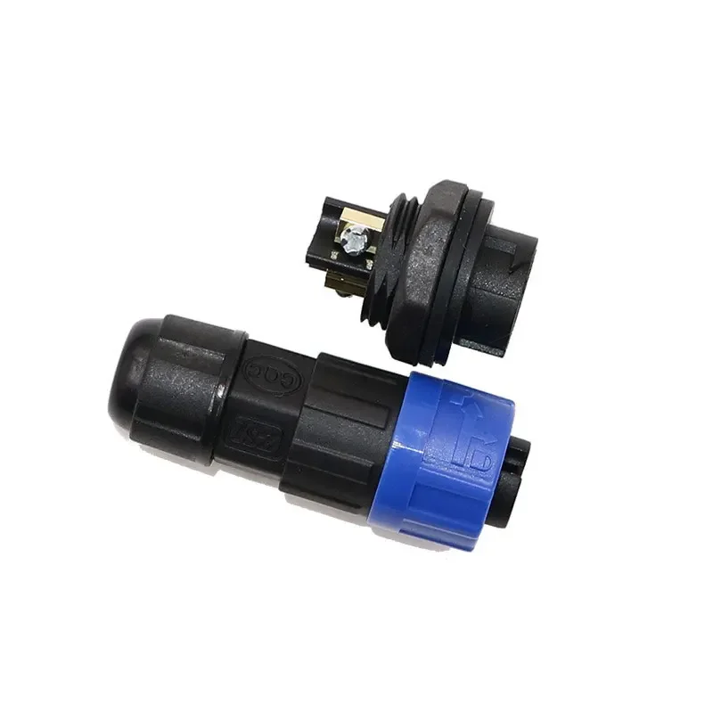 M16 Self-locking Waterproof Joint Plugs IP68 Copper Gold-plated 2 3 4 Pin Female Male Soldering Wire Connector Panel Plug Socket