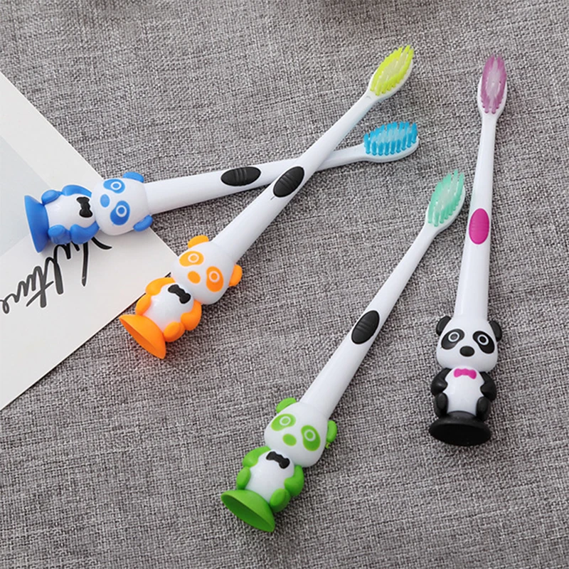 

1pc Kids Children Toothbrushes Cute Kawaii Cartoon Panda Baby Tooth Brush Soft Bristle Training Teeth Brush for 3-12Y Girls Boys