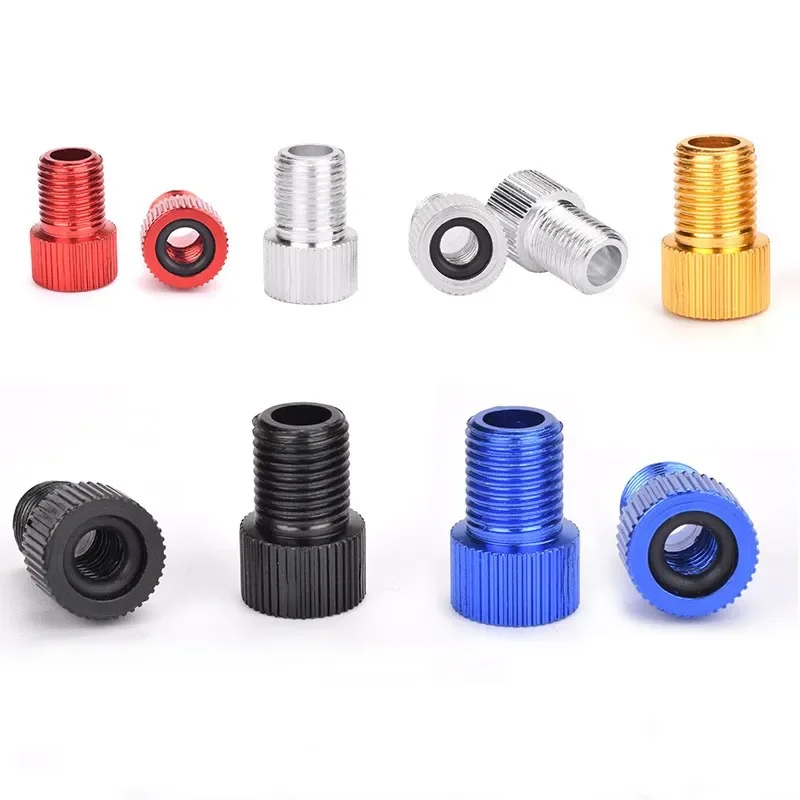 Aluminum Alloy Bike Valve Adapter Convert Presta To Schrader Valve Bicycle Pump Air Nozzle Tube Tools Bicycle Accessories 1PC