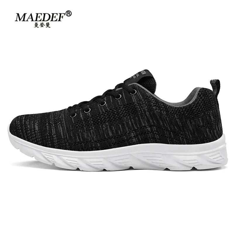 MAEDEF Men's Casual Sneakers Outdoor Lightweight Breathable Men Sport Shoes Anti-slip Male Sneakers Fashion Flexible Tennis Shoe