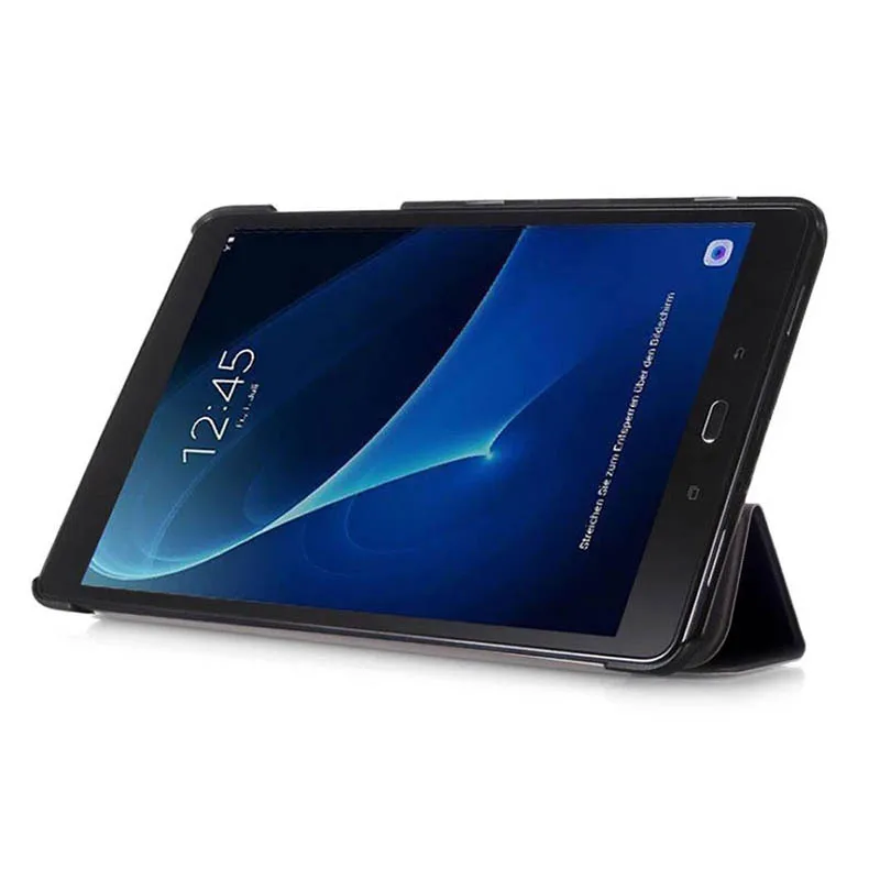 Case for Samsung Galaxy Tab A6 10.1 (SM-T580/T585/T587), Tri-fold Flip Folio Durable Leather Shell Portable Protective Sleeve