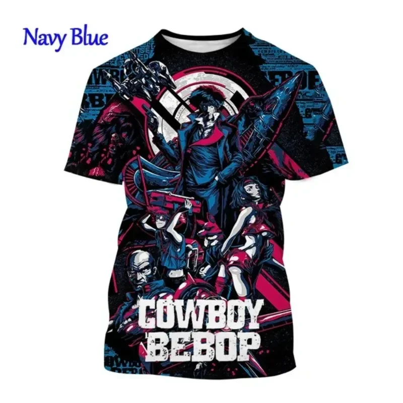 Anime Cowboy Bebop 3D Printed T-shirt Streetwear Hip-hop Punk Casual T-shirt Tops Men's Clothing Quality Haikyuu T-shirt for Men