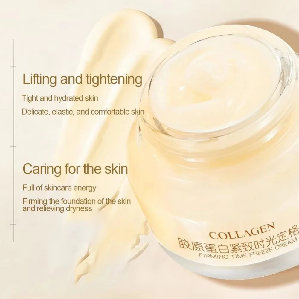 Nowy krem do twarzy z kolagenem 50g, nawilżający, wygładzający, liftingujący, ujędrniający, rozświetlający, rozjaśniający skórę, napinający.