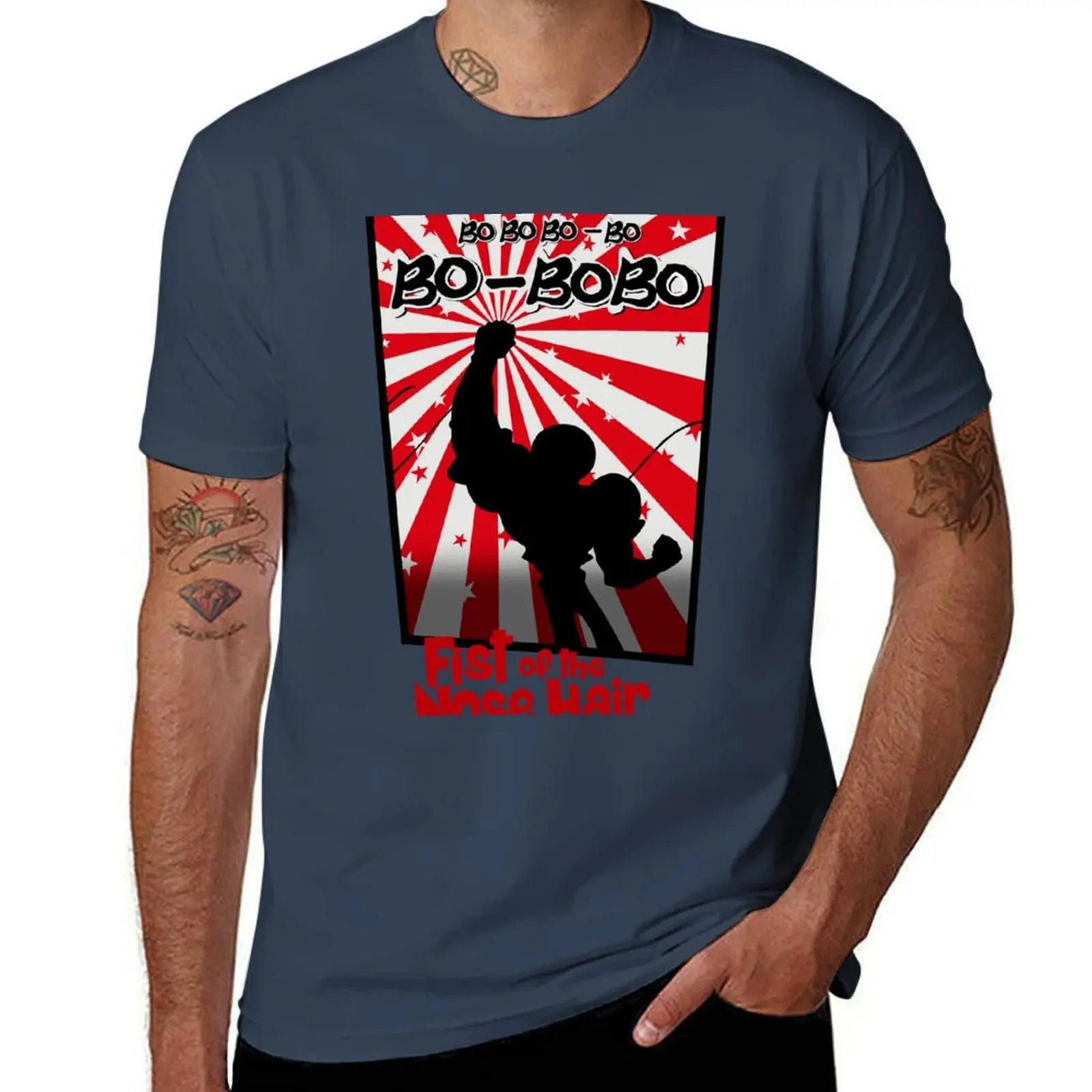 

Bobobo; Nose-hair technique sensei T-Shirt Casual Holiday Short Sleeve Tee