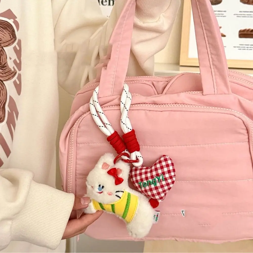 Soft Bear Plush Doll Keychain Plushies Doll Collection Cute Animal Plush Keychain Lightweight Rabbit Plush Keyring Pendant