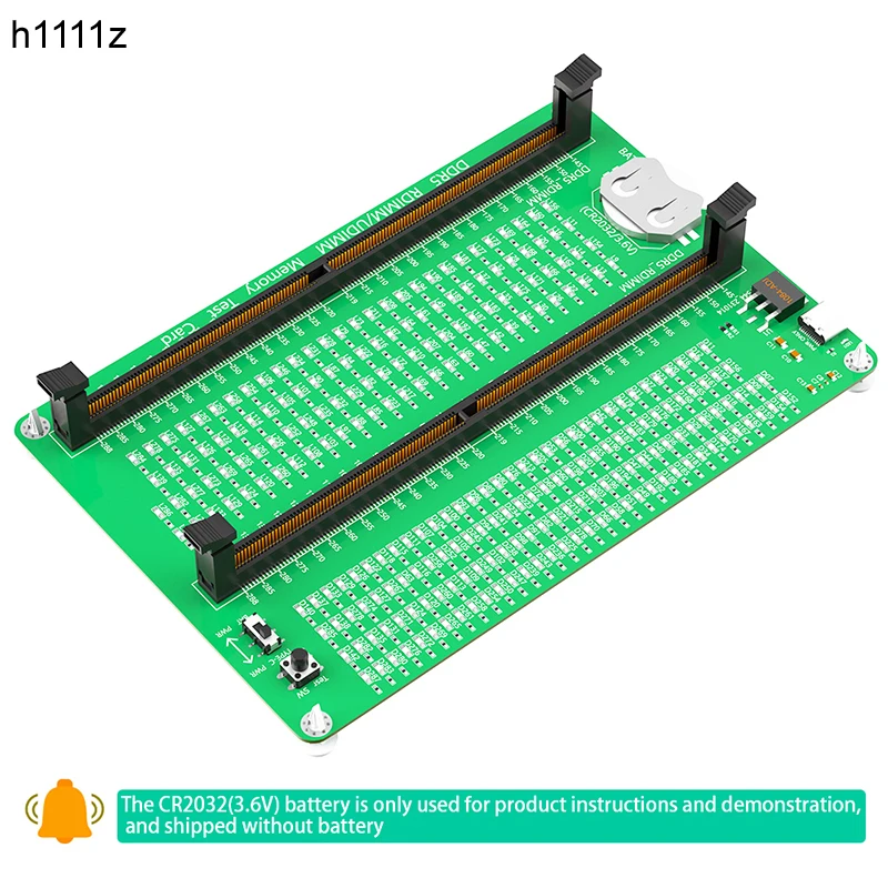 

Dual Ports DDR5 RDIMM/UDIMM Memory Tester Motherboard Memory Slot DDR5 Memory Test Card with LED Indicators for Desktop Computer