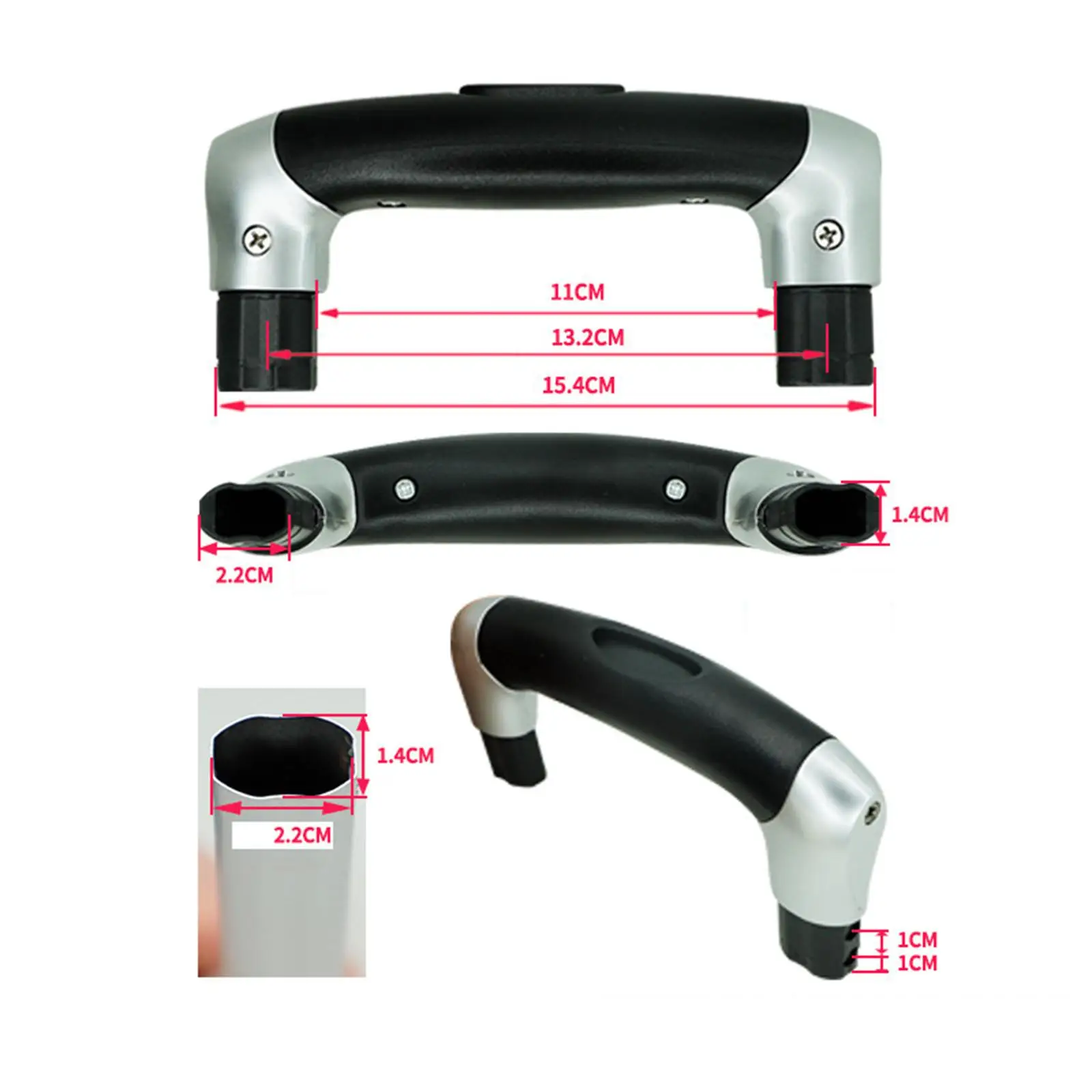 Punho de bagagem telescópico confortável, Resistente ao desgaste, Alça ergonômica do punho do aperto, Puxe a haste, Instalação simples